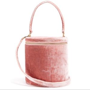 ❌SOLD❌ STAUD Vitti Crushed Velvet Pink Bucket Bag